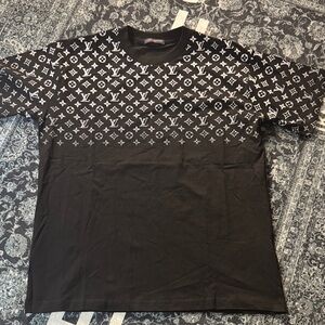 Louis Vuitton Black and White Monogram Tee